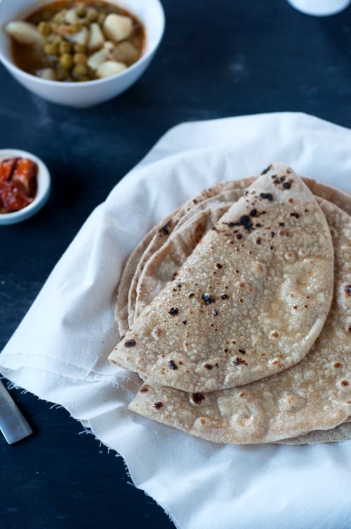 Easy and quick homemade Chapati bread, ready to serve.