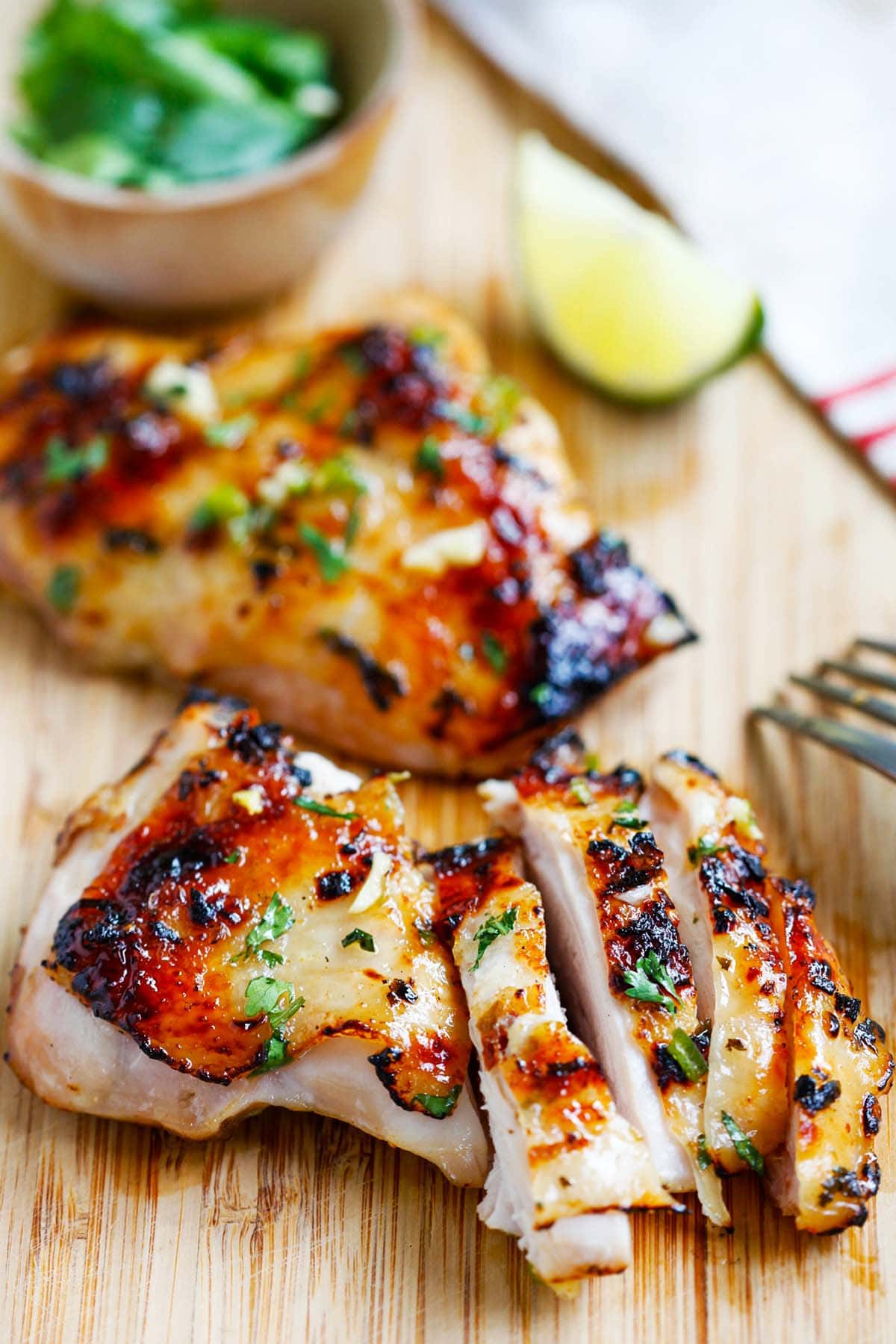 Chili lime chicken - moist and delicious chicken marinated with chili and lime and grill to perfection. 