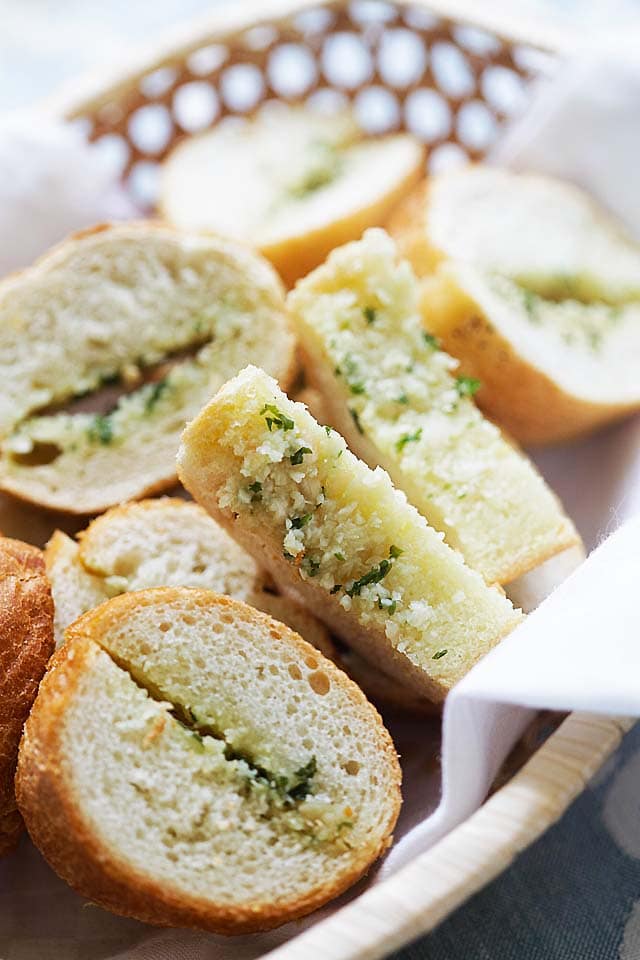 Homemade garlic bread easy and best.
