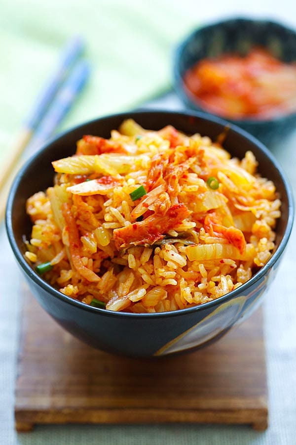 Easy Korean-style Kimchi Fried Rice recipe.