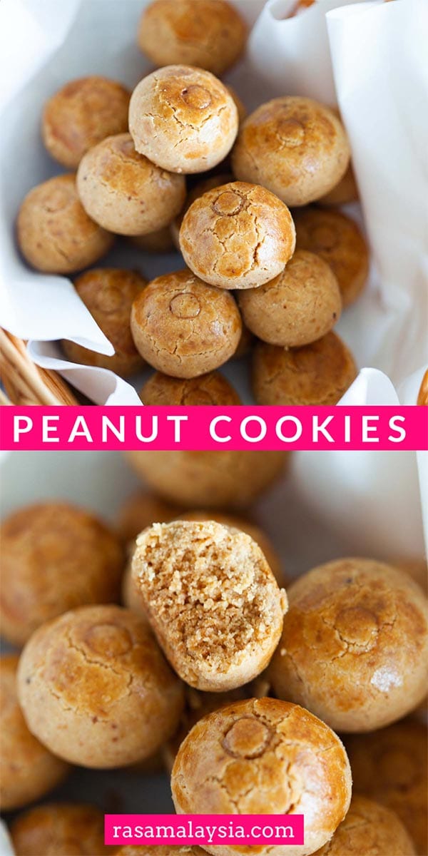 The best homemade Peanut Cookies for Lunar New Year. This easy peanut cookies recipe calls for six (6) ingredients, so crumbly and yummy!
