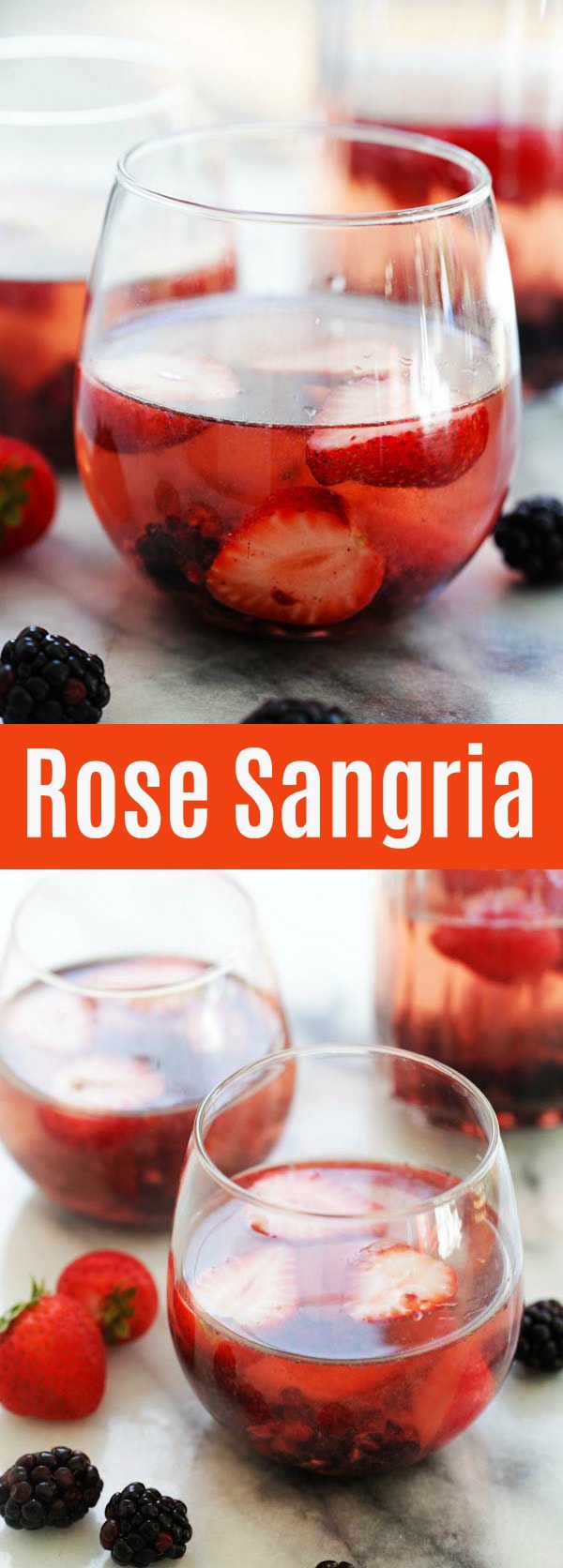Rosé Sangria – the only summer drink you’ll need. This Rosé Sangria recipe is refreshing, bubbly and loaded with summer berries | rasamalaysia.com